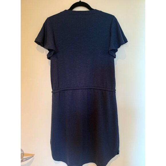 PAIGE Brielle Drawstring Waist Mini Dress Atmosphere (Navy) Size Small - Picture 5 of 6